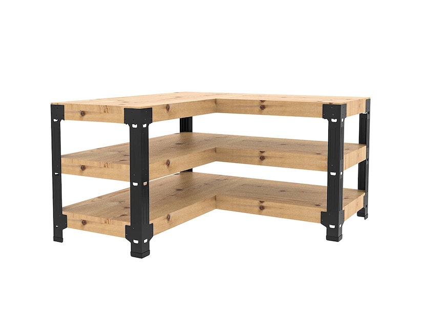 WB107A-L Universal Steel Workbench Kit 5 Legs L Shaped Heavy Duty WB107A-L Universal Steel Workbench Kit 5 Legs L Shaped Heavy Duty